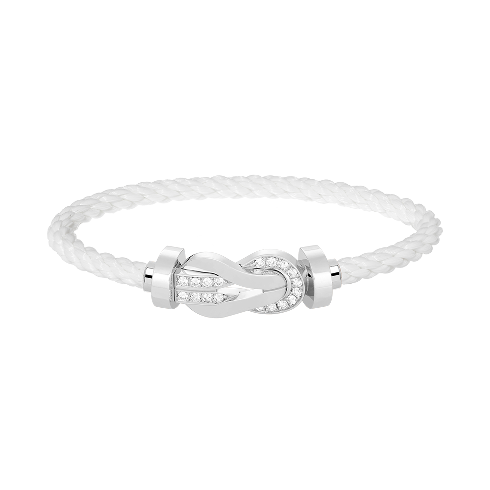 [AURORA]CHANCE GROSSES 8-FACH-SCHNALLE HALBDIAMANTARMBAND SILBER