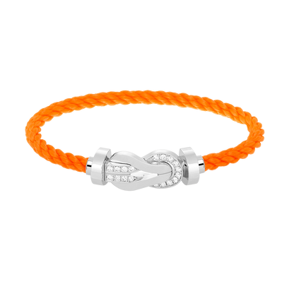 [AURORA]CHANCE GROSSES 8-FACH-SCHNALLE HALBDIAMANTARMBAND SILBER