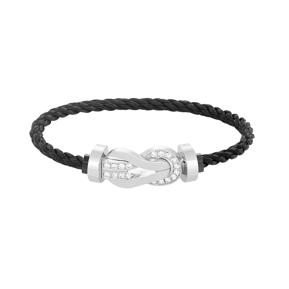 [AURORA]CHANCE GROSSES 8-FACH-SCHNALLE HALBDIAMANTARMBAND SILBER