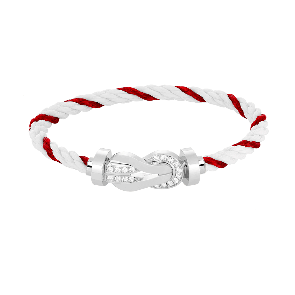 [AURORA]CHANCE GROSSES 8-FACH-SCHNALLE HALBDIAMANTARMBAND SILBER