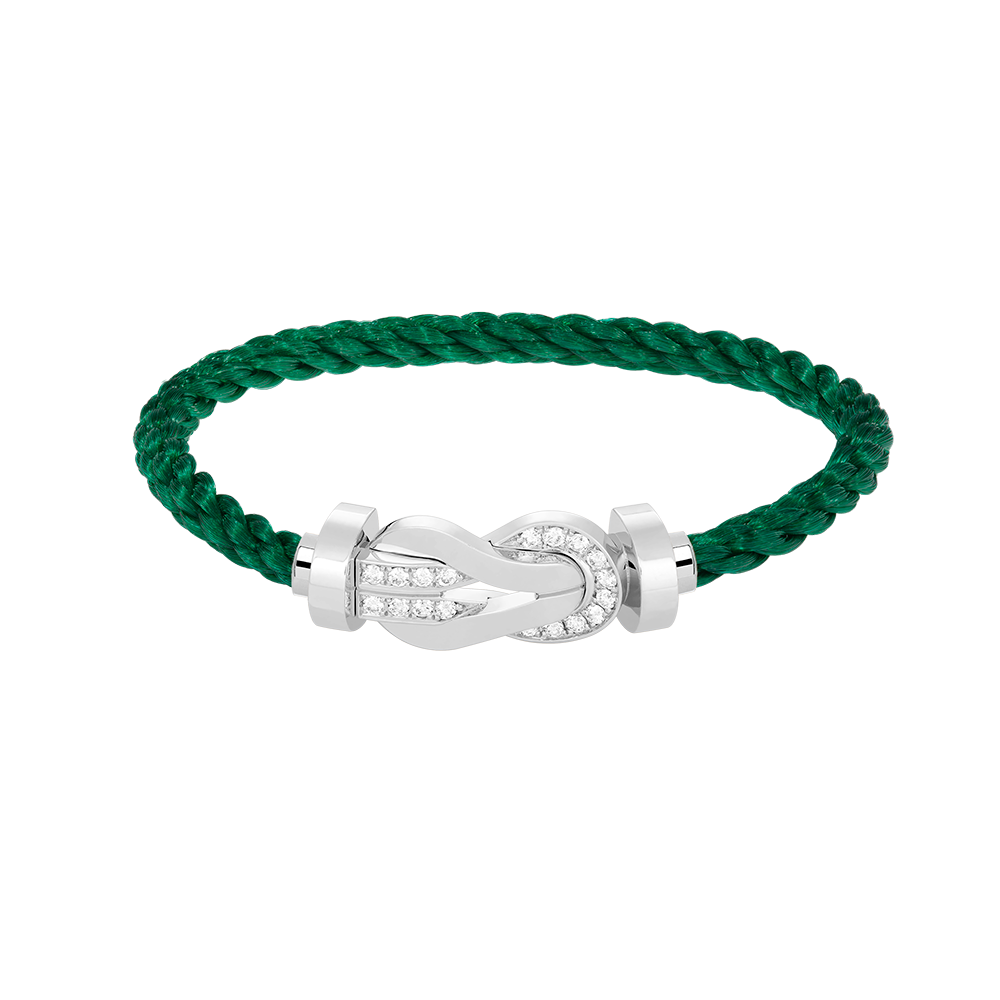 [AURORA]CHANCE GROSSES 8-FACH-SCHNALLE HALBDIAMANTARMBAND SILBER