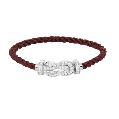 [AURORA]CHANCE LARGE 8 FIGURE BUCKLE FULL DIAMOND BRACELET SILVER