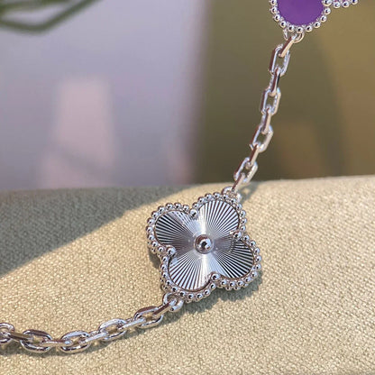 [AURORA] CLOVER 5 MOTIF VIOLET BRACELET COLLECTION