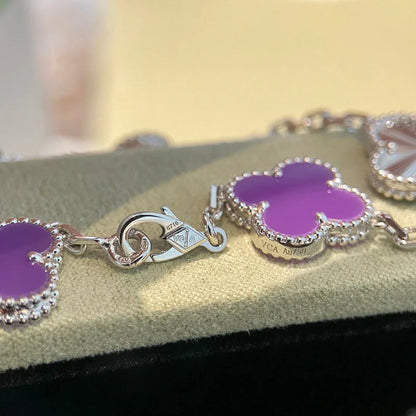 [AURORA] CLOVER 5 MOTIF VIOLET BRACELET COLLECTION