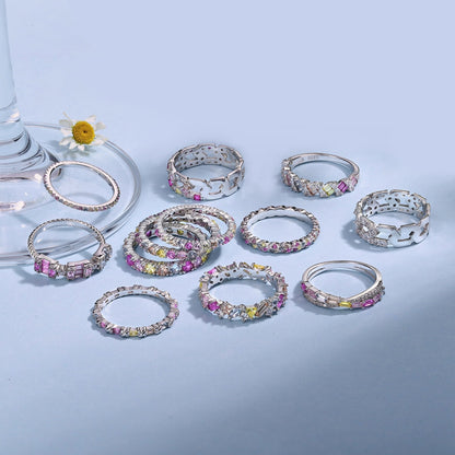 [AURORA]Radiant Sparkling Round Cut Daily Ring