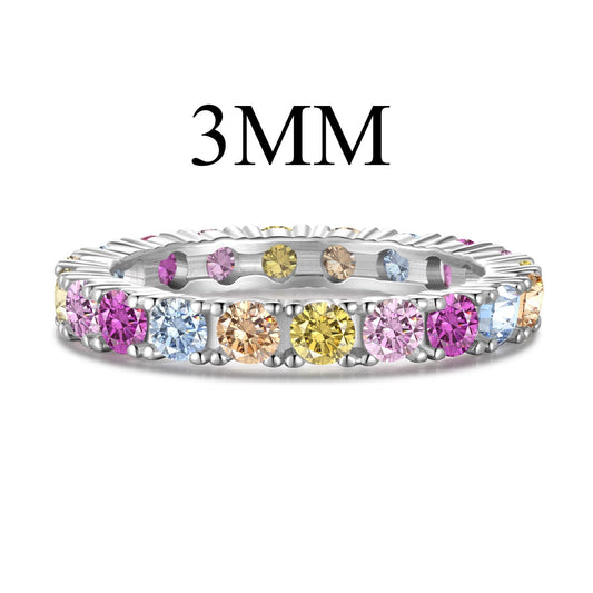 [AURORA]Dazzling Lustrous Round Cut Tennis Ring