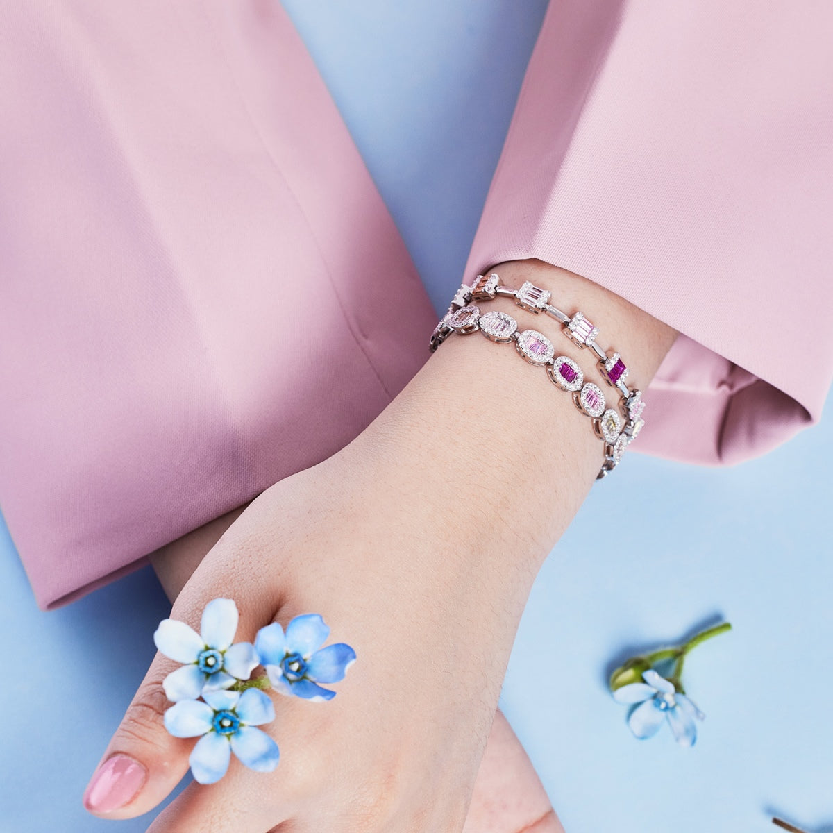 [AURORA]Dainty Charming Emerald Cut Daily Bracelet