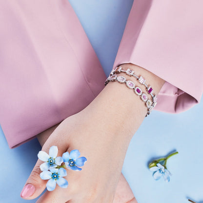 [AURORA]Dainty Charming Emerald Cut Daily Bracelet