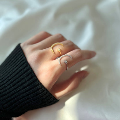 [AURORA]Eternity Moon & Star Ring