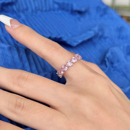 [AURORA]0.25 Carat Radiant Romance Heart Cut Lover Ring