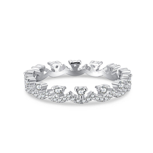 [AURORA]Elegant Resplendent Round Shape Party Ring