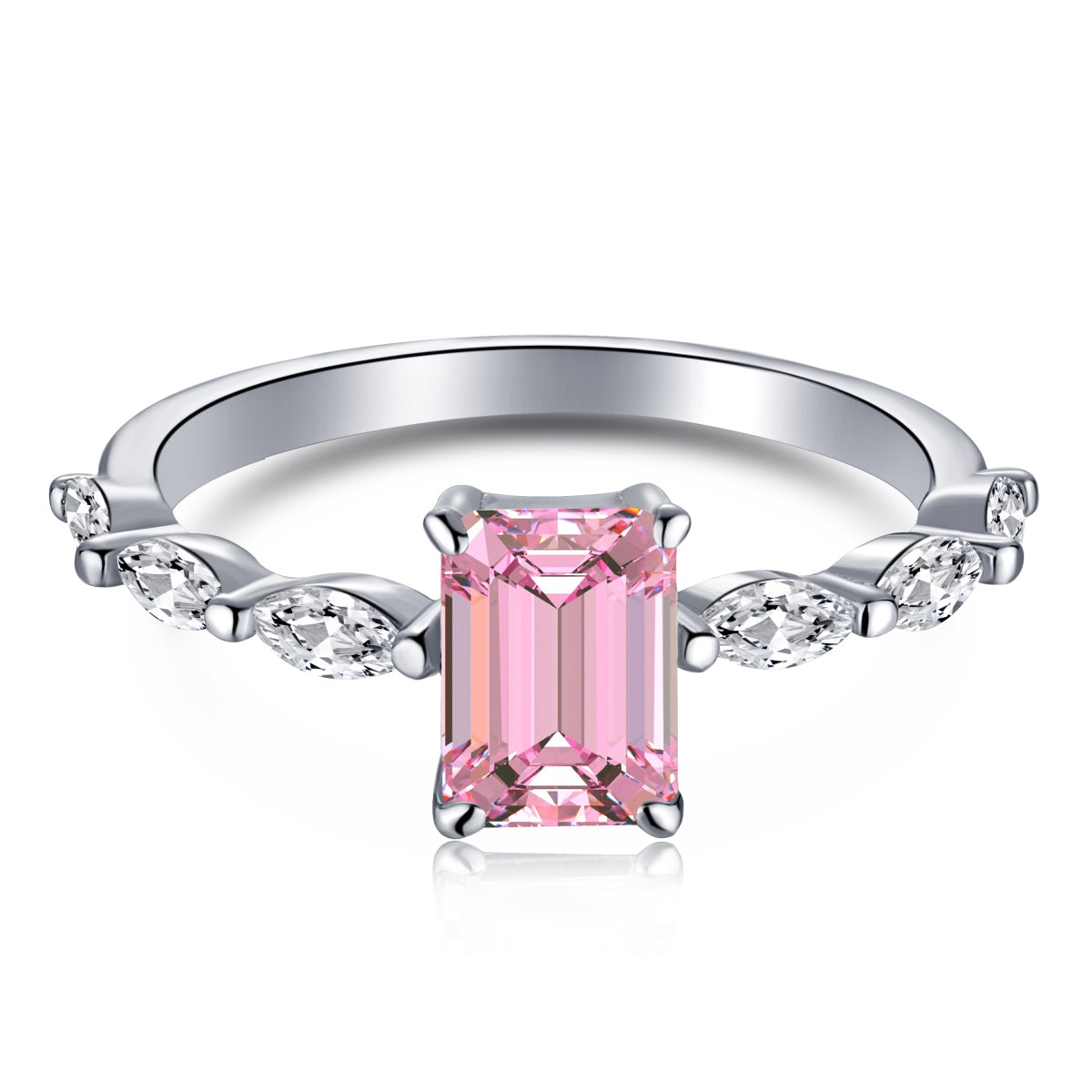 [AURORA]1.0 Carat Dainty Resplendent Radiant Cut Daily Ring
