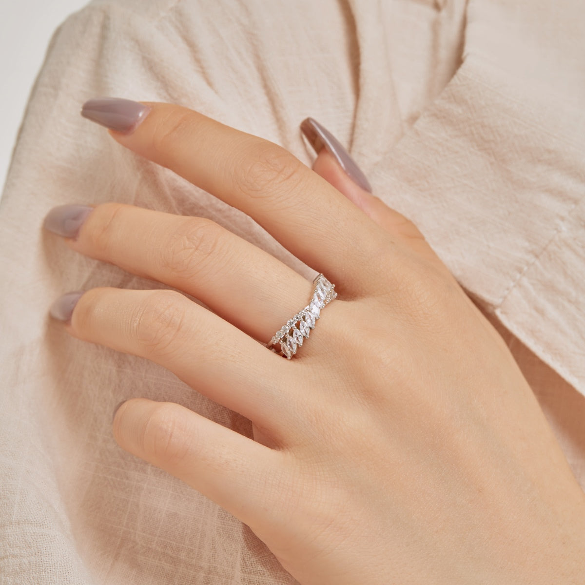 [AURORA]Unique Colorful Marquise Cut Daily Ring