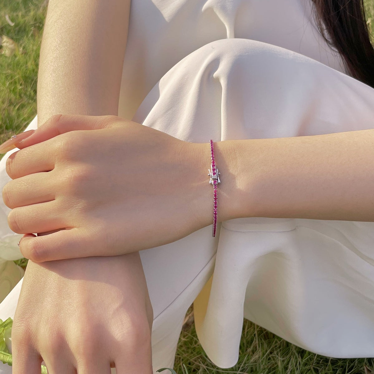 [AURORA]Radiant Colorful Round Cut Party Bracelet