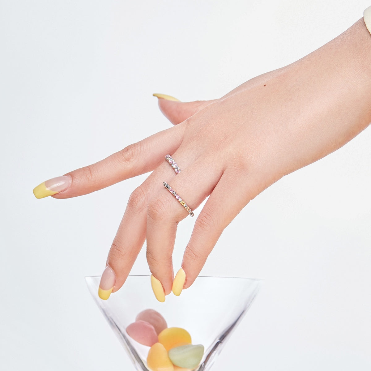 [AURORA]Charming Colorful Round Cut Daily Ring