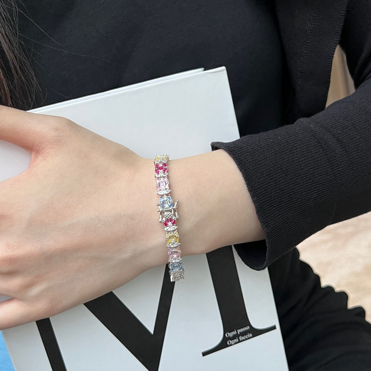 [AURORA]Delicate Colorful Multi Cut Party Bracelet