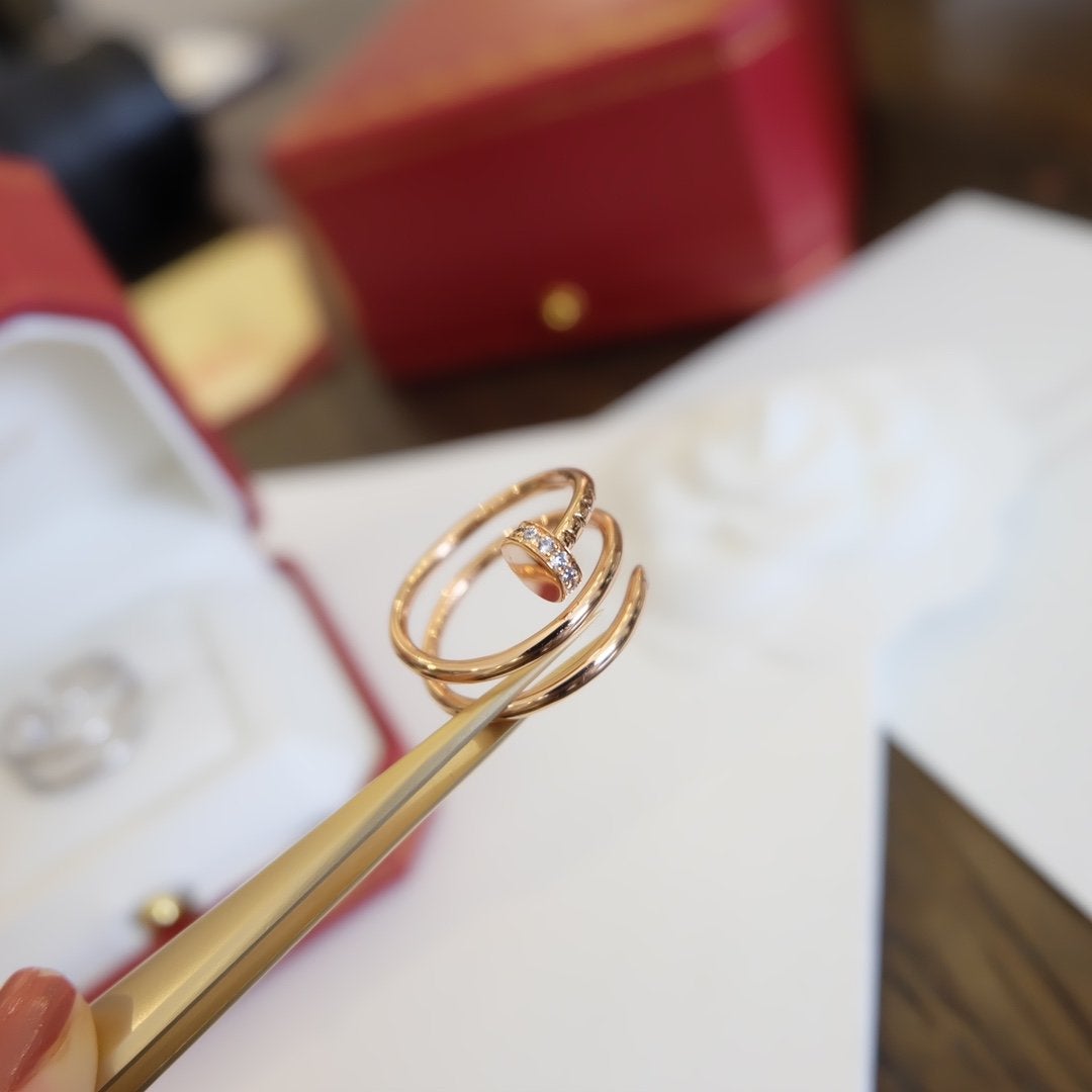 [AURORA]JUSTE RING 1.8MM PINK GOLD DOUBLE ROW