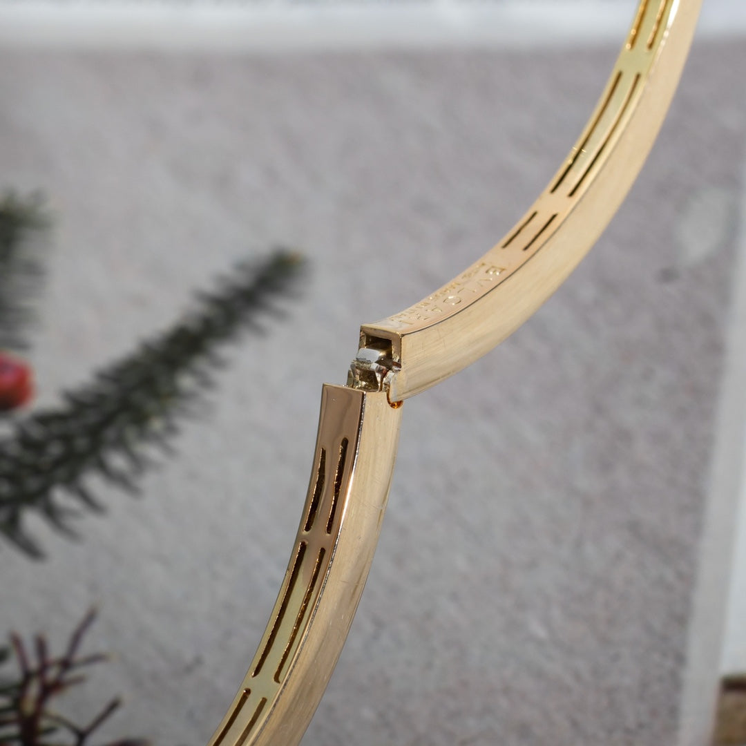 [AURORA]SERPENTI BRACELET PINK GOLD DIAMOND DOUBLE SNAKE