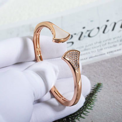 [AURORA]DREAM BRACELET OPEN PINK GOLD MOP DIAMOND