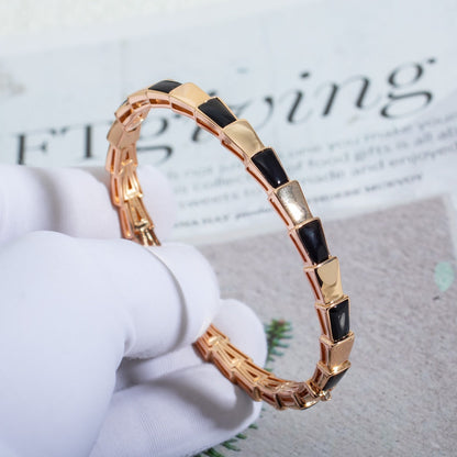 [AURORA]SERPENTI BRACELET PINK GOLD ONYX