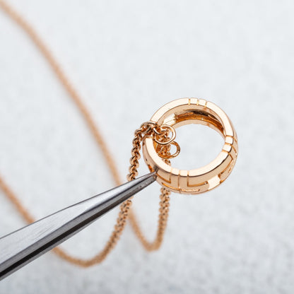 [AURORA]PARENTESI NECKLACE PINK GOLD