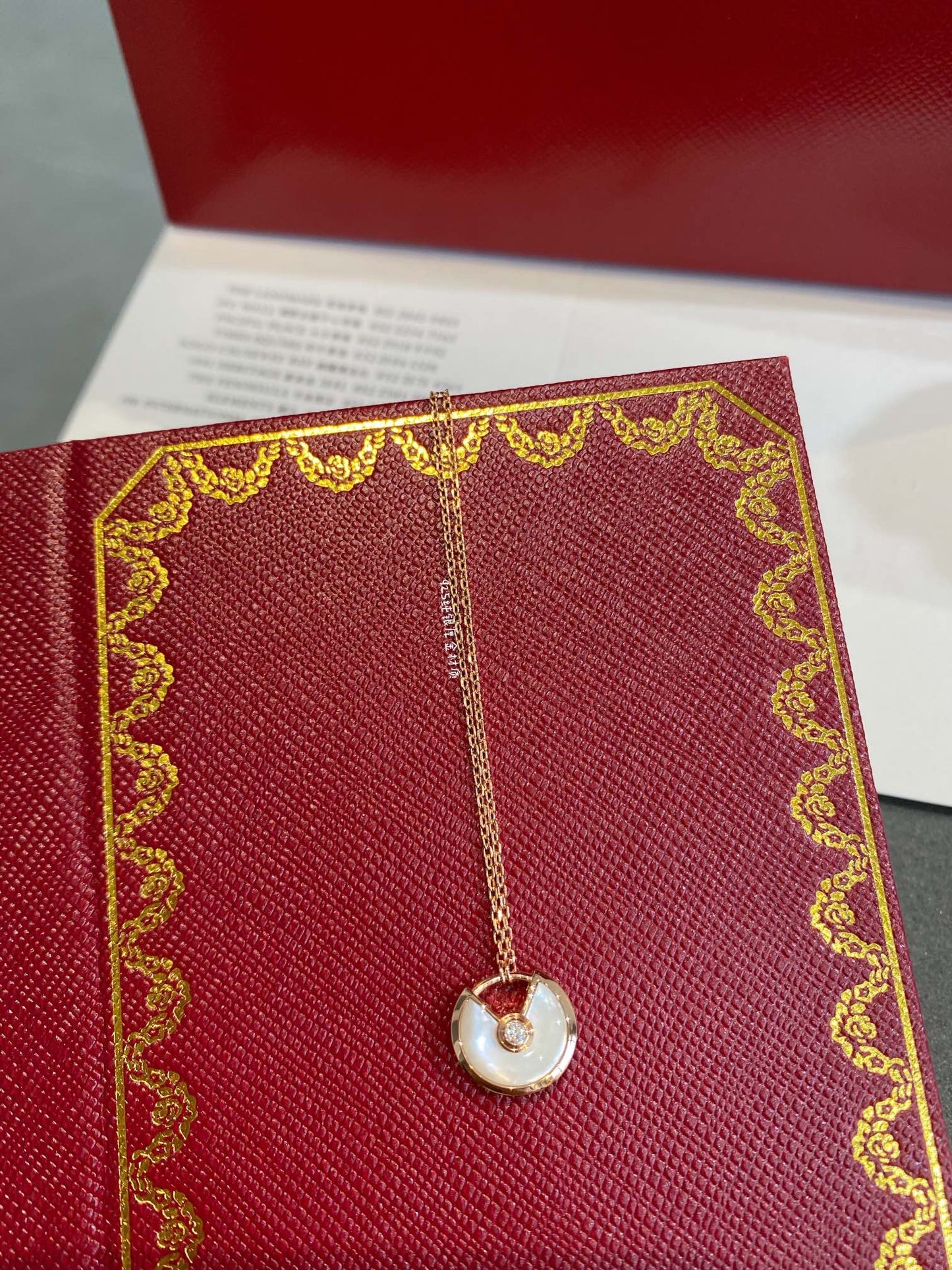 [AURORA]AMULETTE ROSE GOLD MOP NECKLACE
