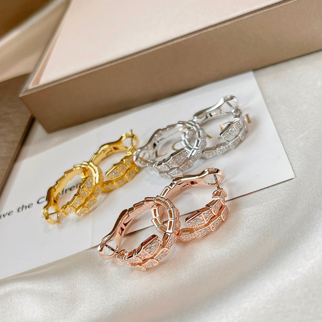 [AURORA]SERPENTI EARRINGS FULL DIAMOND