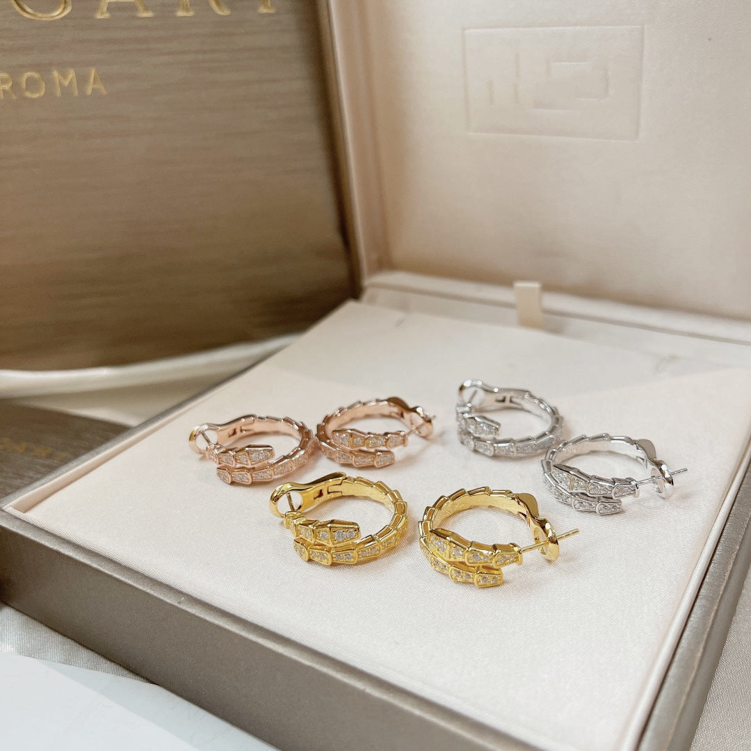 [AURORA]SERPENTI EARRINGS FULL DIAMOND