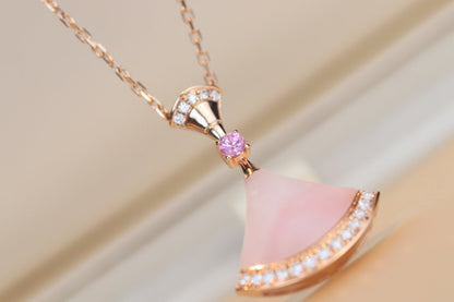 [AURORA]DREAM NECKLACE PINK MOP DIAMOND