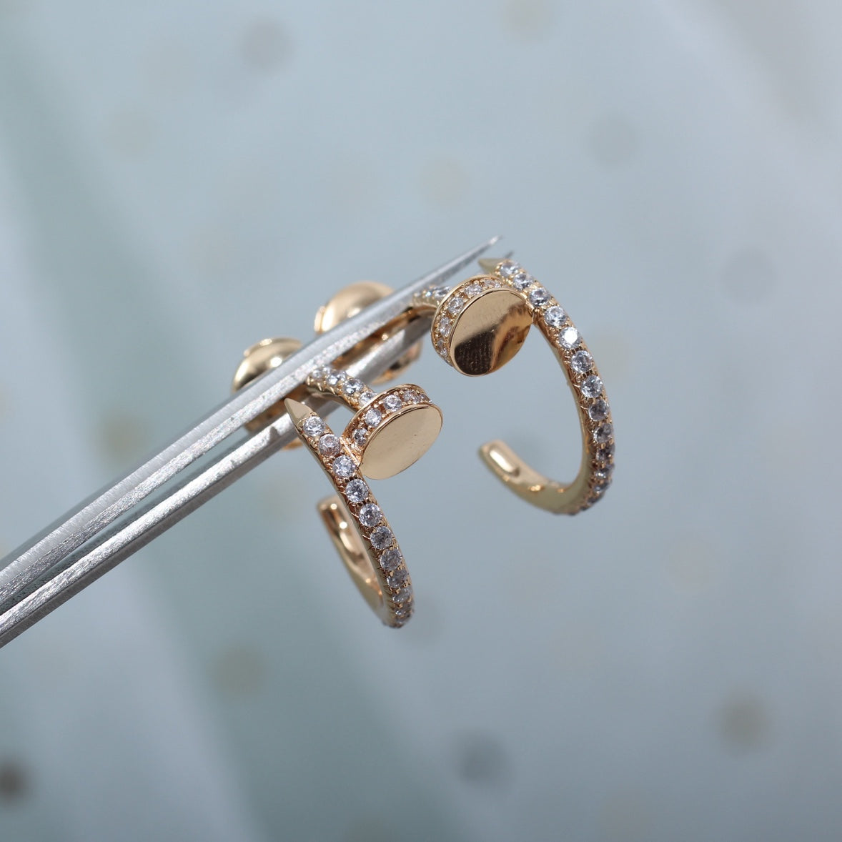 [AURORA]JUSTE OHRRINGE 12,75 MM ROTGOLD DIAMANT