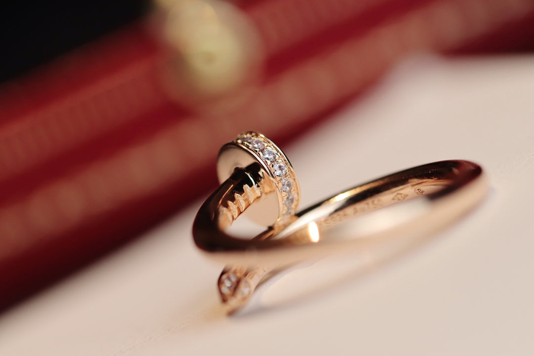 [AURORA]JUSTE RING 2.65MM PINK GOLD DIAMOND