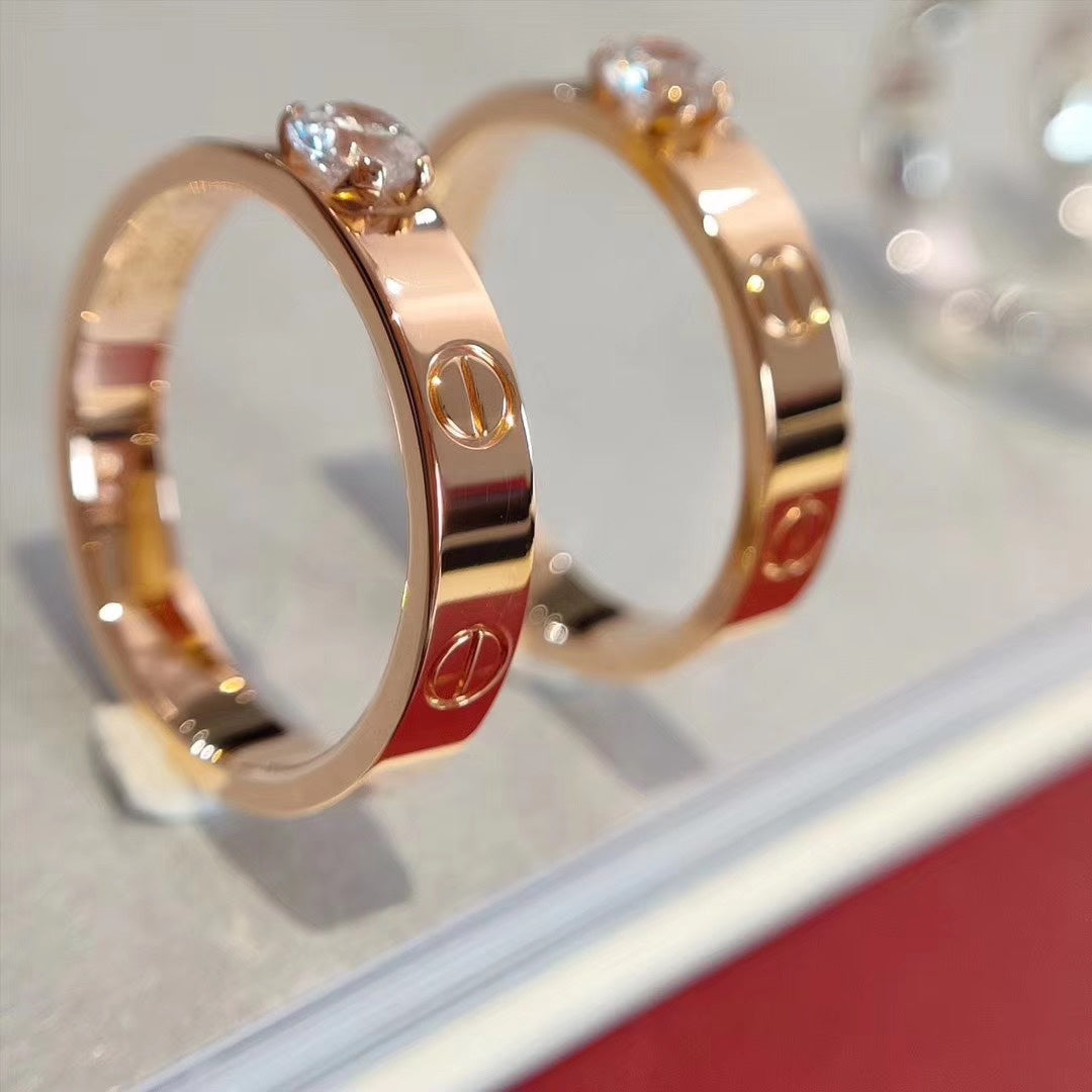 [AURORA]LOVE RING 3.6MM 1 BIG DIAMOND