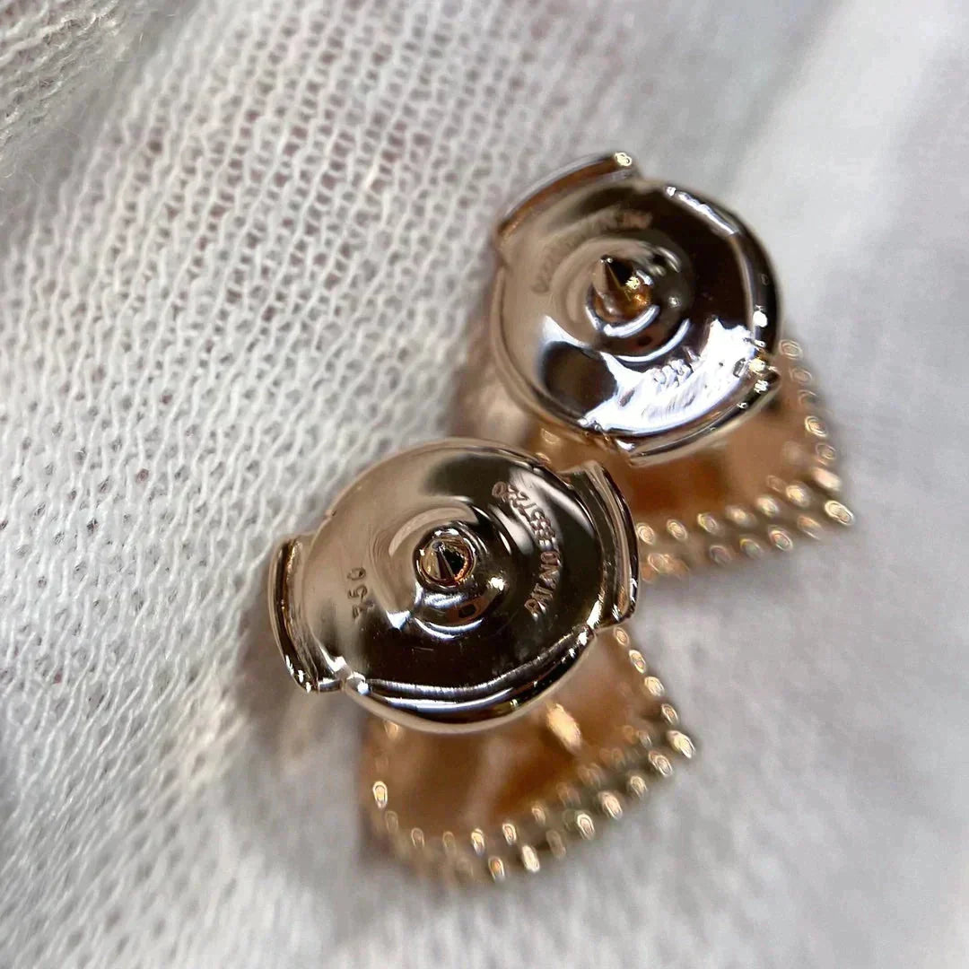[AURORA]HEART CARNELIAN STUD EARRINGS
