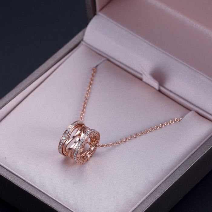 [AURORA]ZERO 1 PINK GOLD DIAMOND OPEN NECKLACE