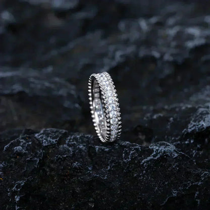 [AURORA]PERLEE DIAMOND SILVER RING