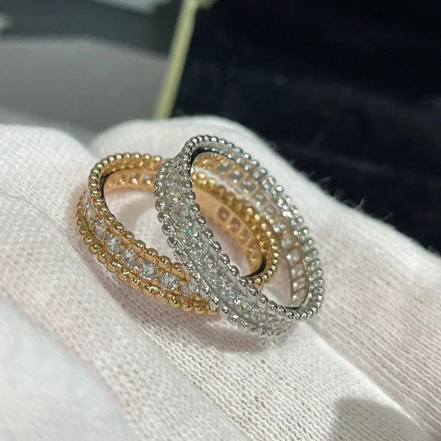 [AURORA]PERLEE DIAMOND ROSE GOLD RING