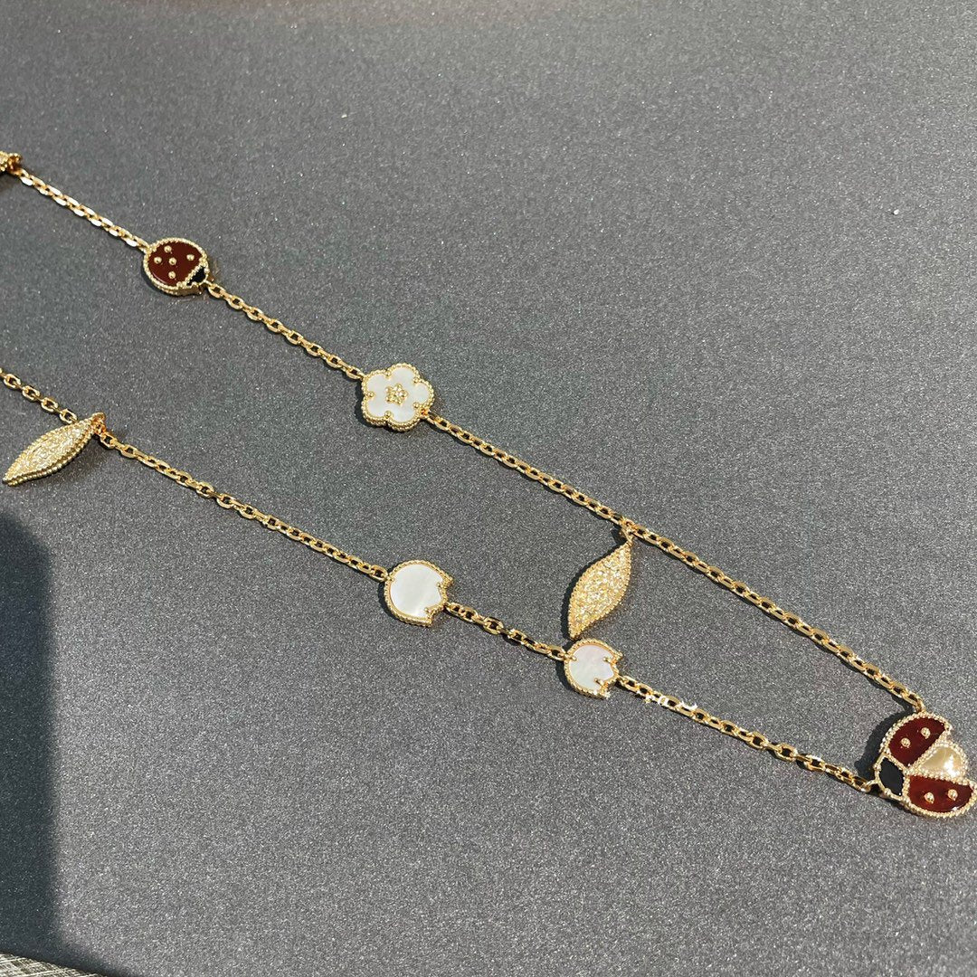 [basloveJW]Glücklicher Frühling 15 Motive Gold Halskette