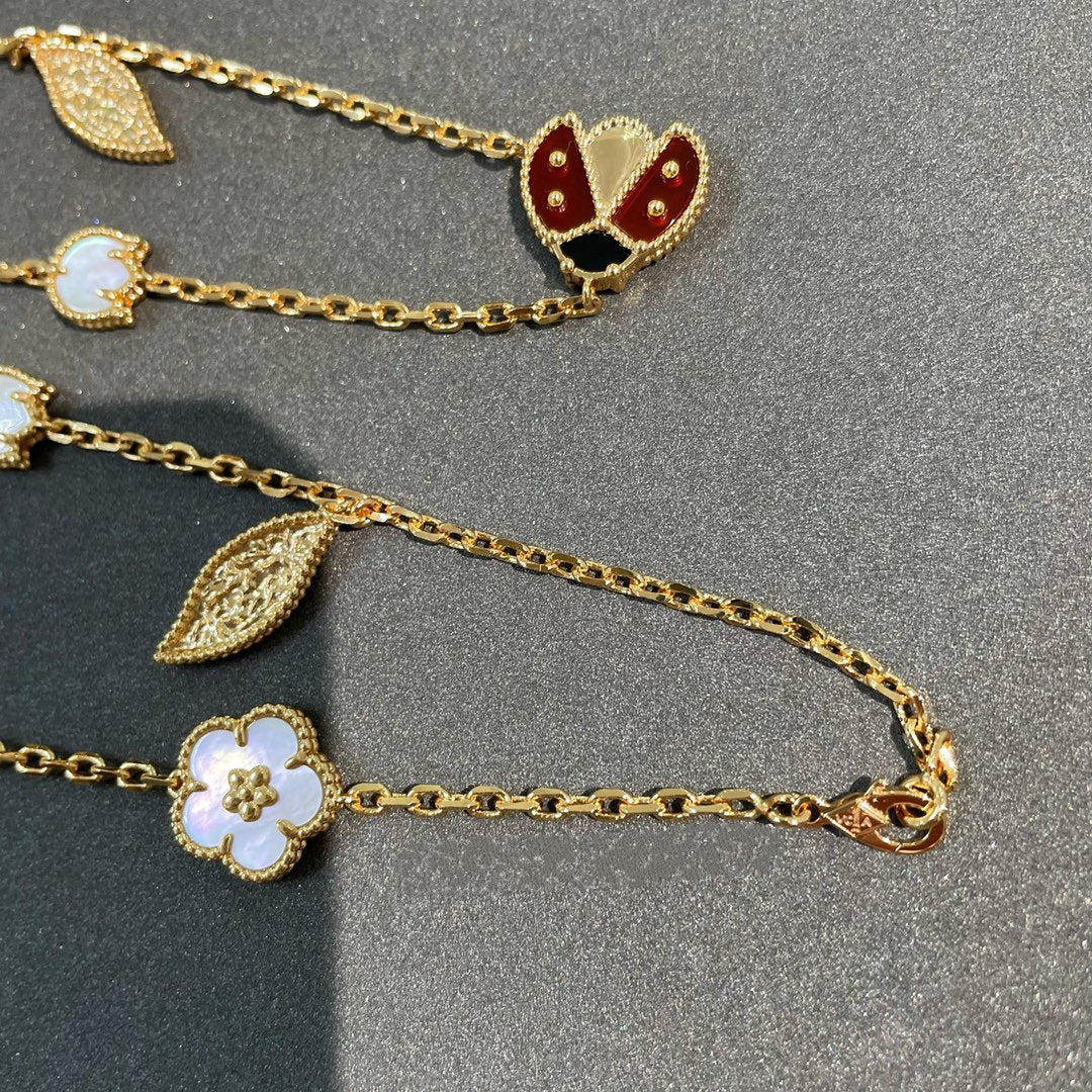 [basloveJW]Glücklicher Frühling 15 Motive Gold Halskette