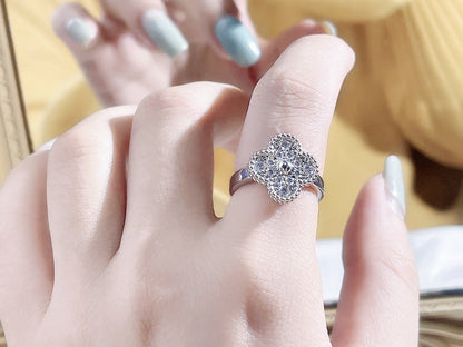 [AURORA]CLOVER DIAMOND RING