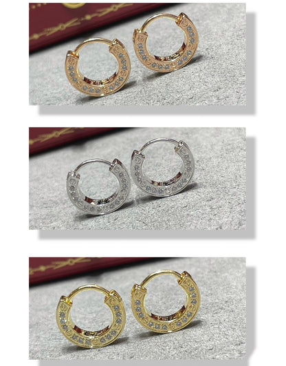 [AURORA]LOVE DIAMOND EARRINGS