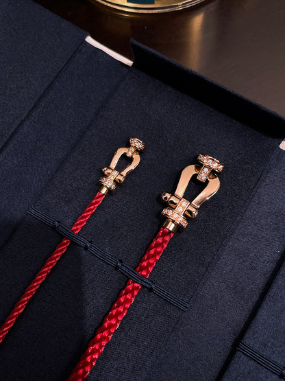 [AURORA]FORCE 10 HALF DIAMOND PINK GOLD RED CORDERI LARGE AND MEDIUM MODEL