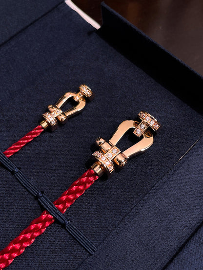 [AURORA]FORCE 10 HALF DIAMOND PINK GOLD RED CORDERI LARGE AND MEDIUM MODEL