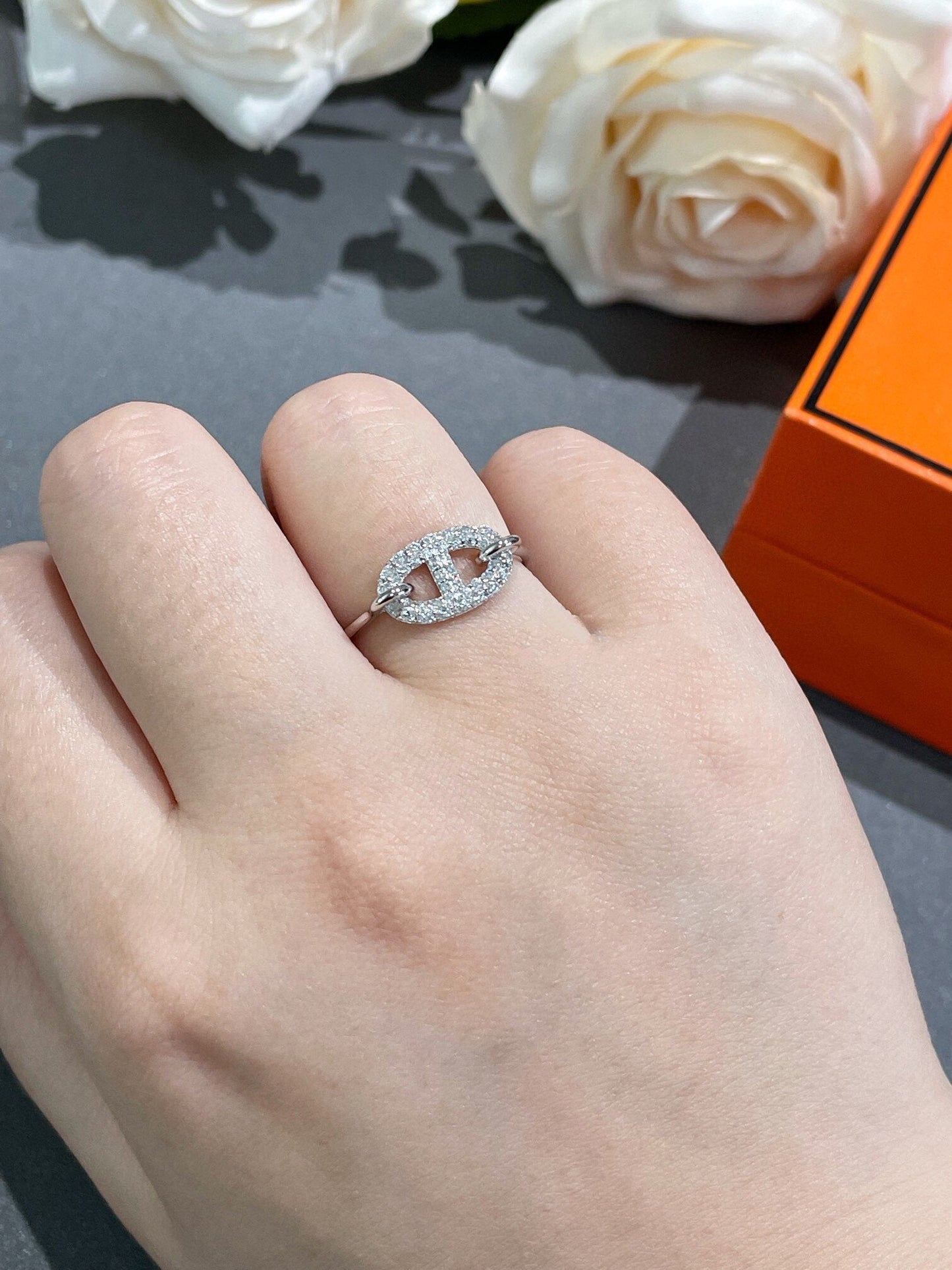 [AURORA]RONDE SMALL DIAMOND RING