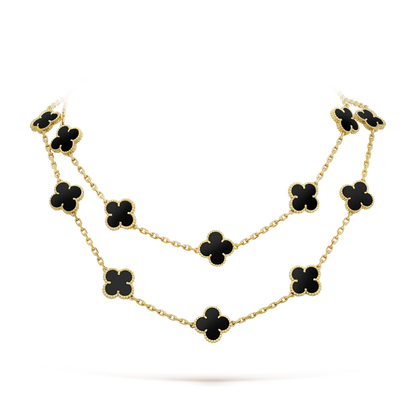 [basloveJW]CLOVER 20 MOTIVE ONYX HALSKETTE