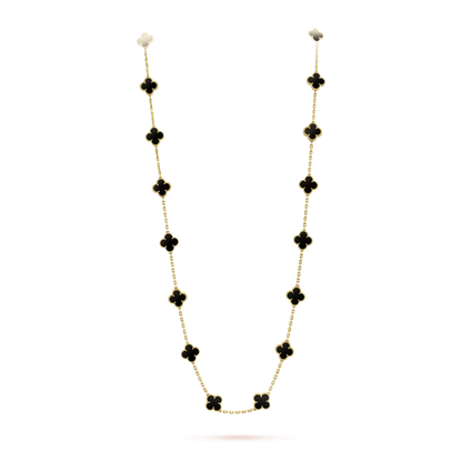 [basloveJW]CLOVER 20 MOTIVE ONYX HALSKETTE