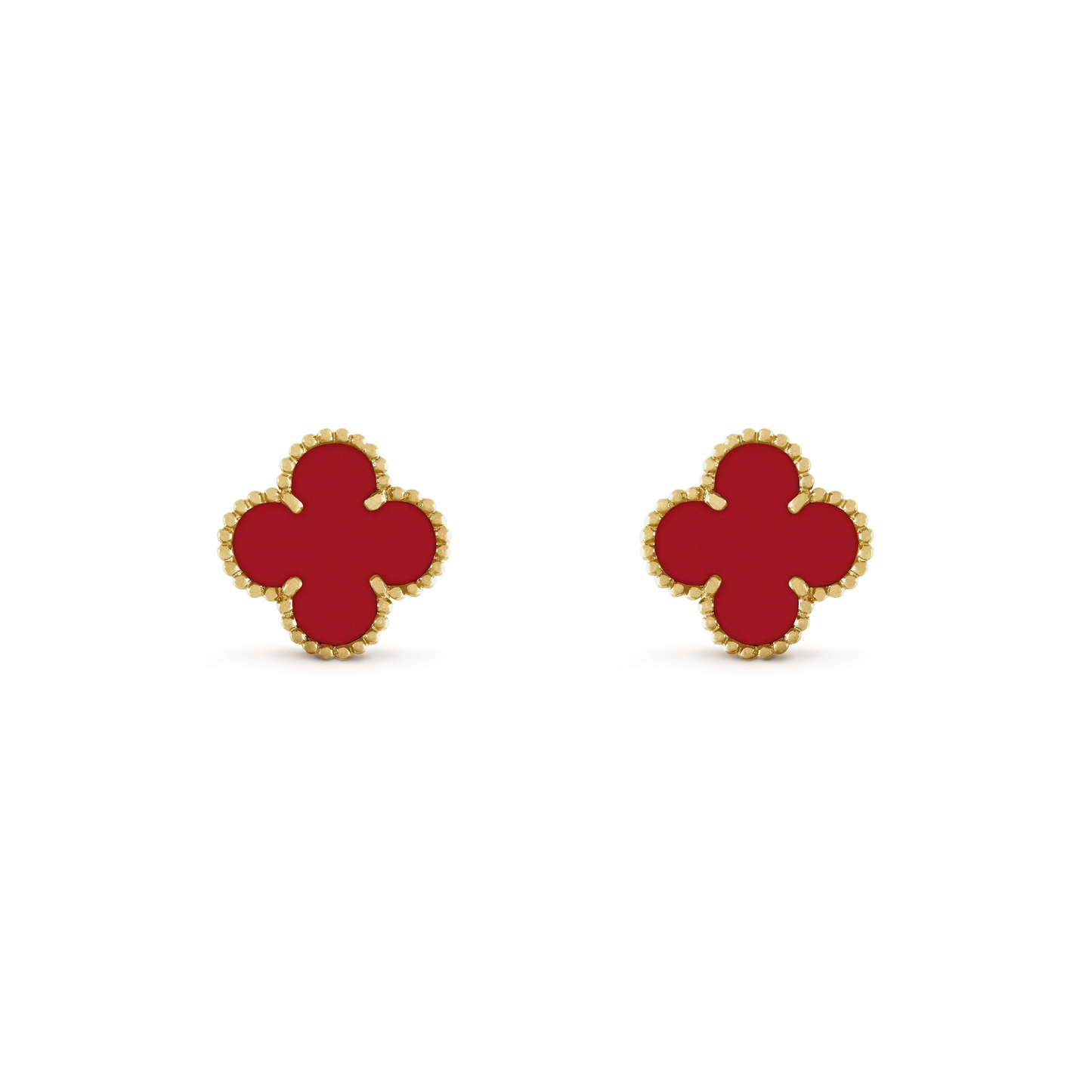 [AURORA]CLOVER MINI 9.5MM CARNELIAN EARRINGS