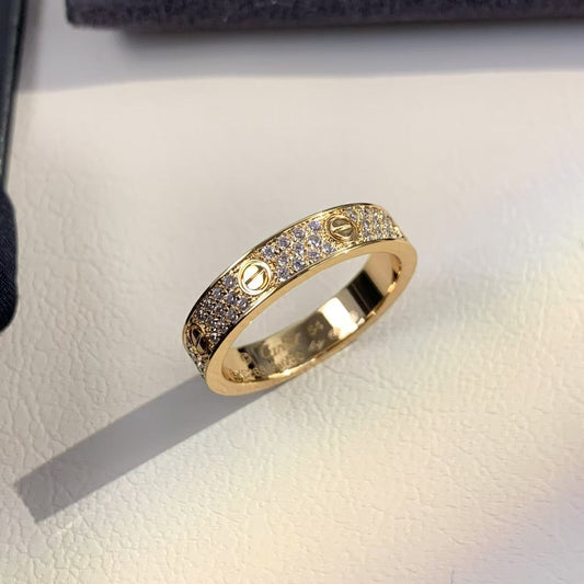 [AURORA]LOVE RING 3.6MM DIAMOND PAVED