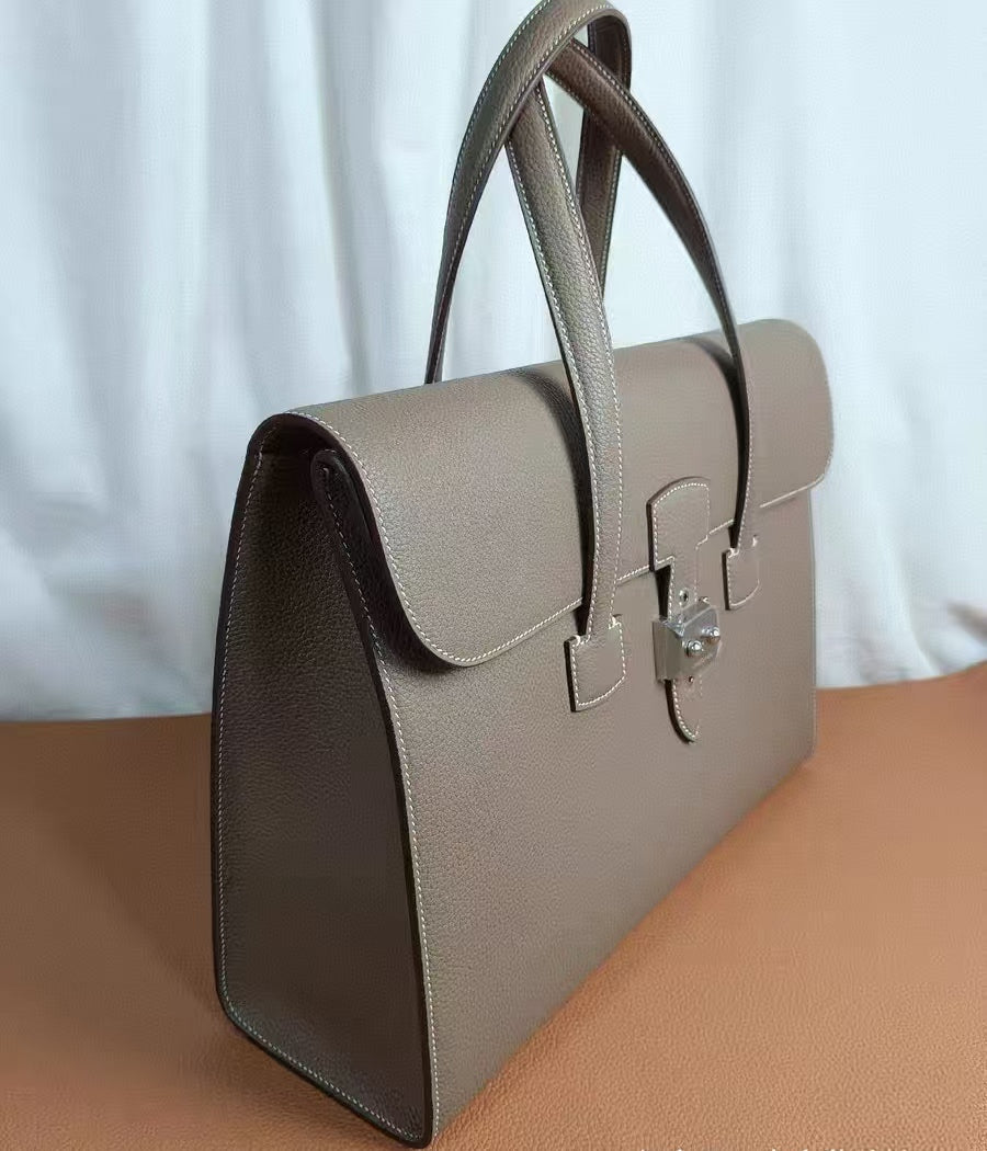 HM CASUAL HANDBAG ELEPHANT GREY SILVER HARDWARE