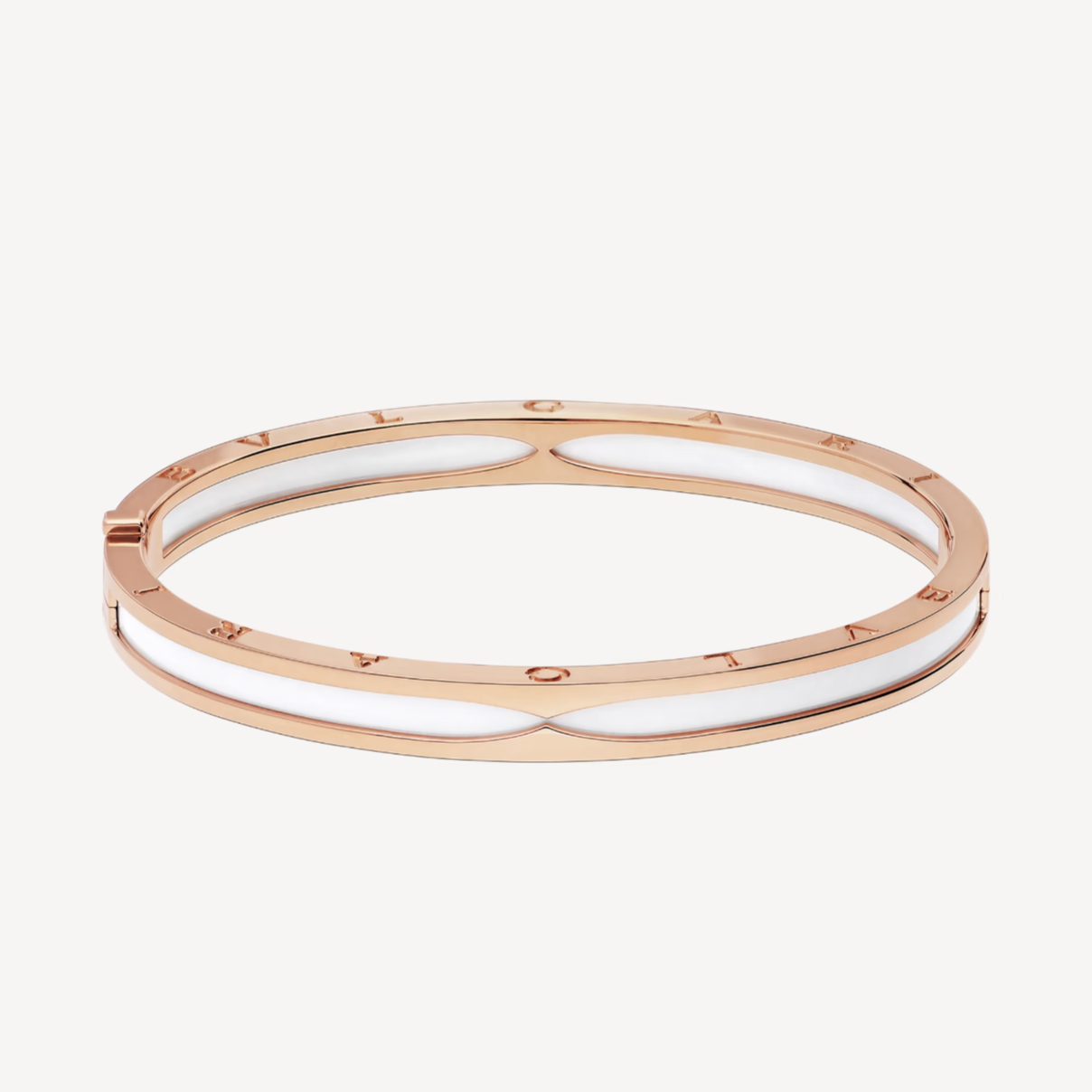 [AURORA]ZERO 1 PINK GOLD WITH WHITE CERAMIC BRACELET