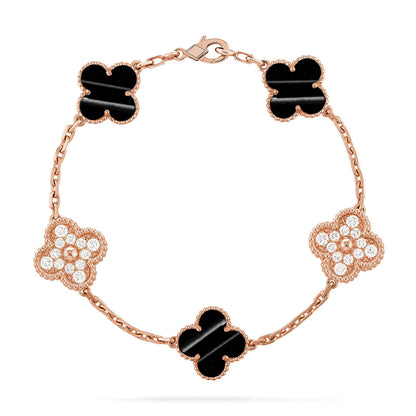 [AURORA] CLOVER 5 MOTIF PULSAR STONE BRACELET COLLECTION